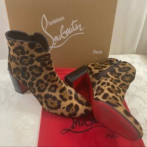 🆕 Christian Louboutin " Castarika" Collection Leopard print Boots
